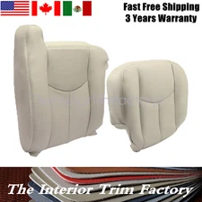 For 03-06 GMC Yukon Chevy Tahoe Passenger Replacement Leather Seat Cover Tan 522