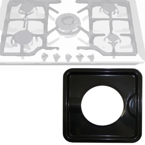HEAVY DUTY BLACK STEEL SQUARE REUSABLE DRIP PAN GAS BURNER BIB LINER COVERS BN24 - Image 2 of 3