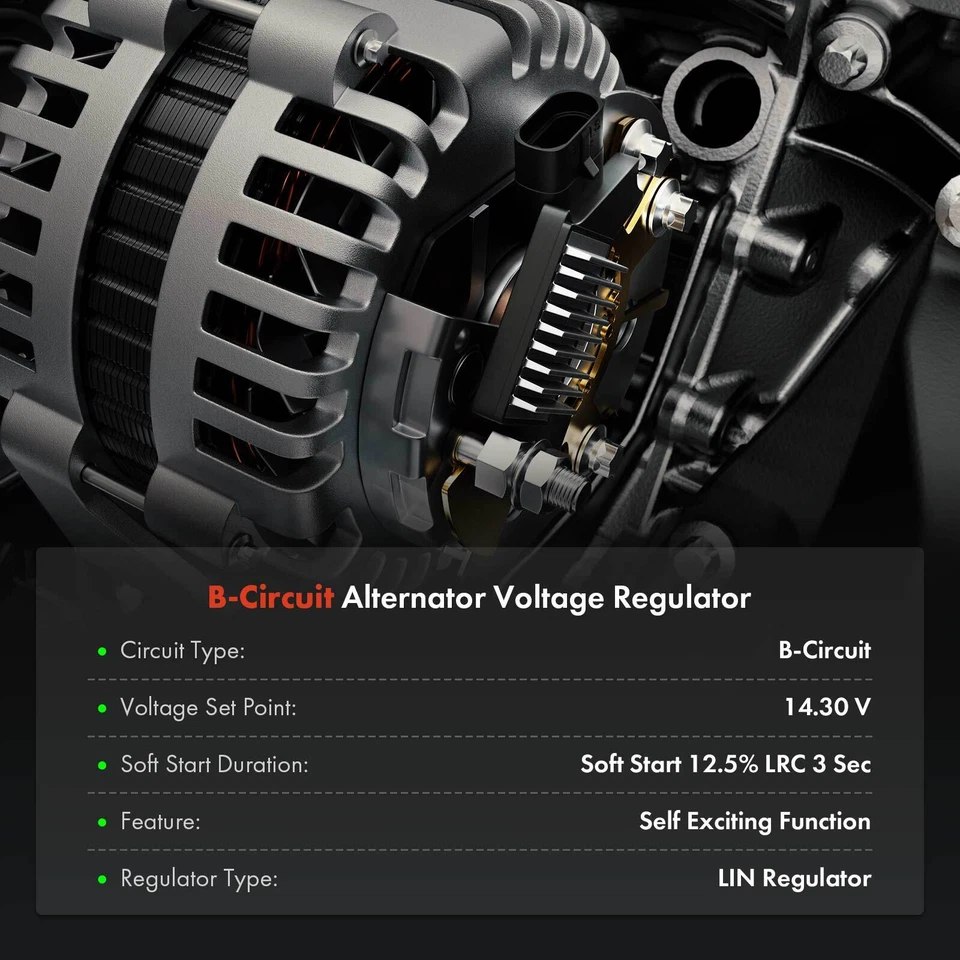 Regulador de tensión del alternador para Audi A4 13-16 Q5 A5 A6 allroad S4 S5 14,30±0,3V Foto 2 de 4