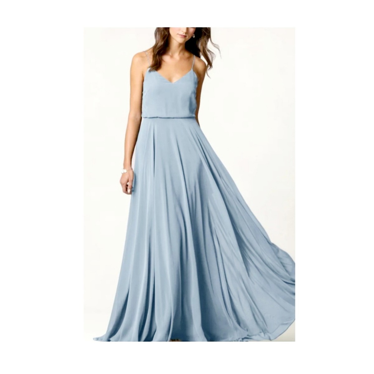 jenny yoo whisper blue dress Something blues Swooning over this Whisper Blue Luxe Satin party captured by @kimlynphotography