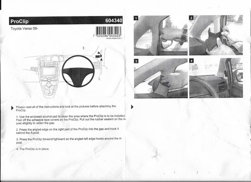 BRODIT PROCLIP TOYOTA VERSO 09- 604340 - Picture 2 of 2