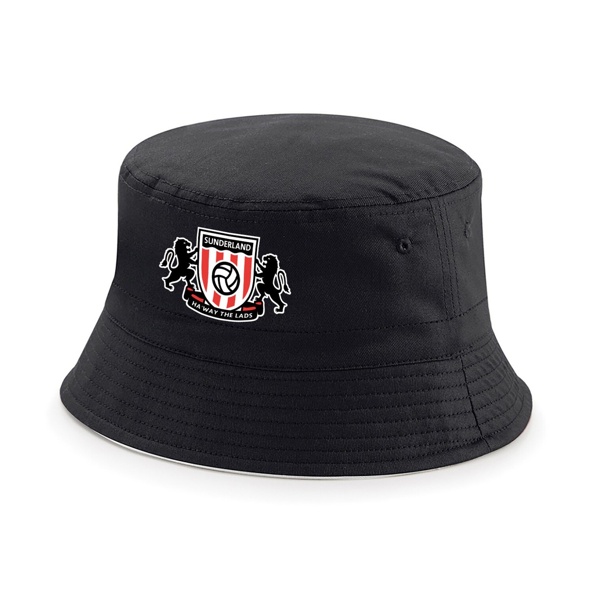 Sunderland Crest Fanmade Bucket Hat Printed Logo Unofficial Merchandise Cap