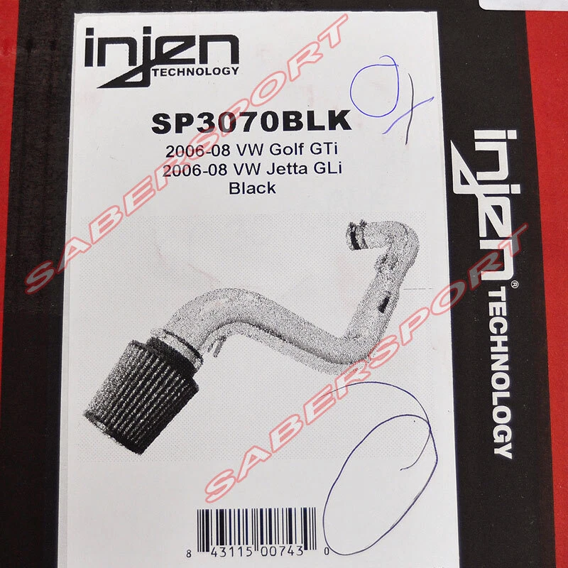 Injen SP3070BLK Black Cold Air Intake for 2006-2008 Volkswagen GTI GLi 2.0T FSI - Image 3 of 4