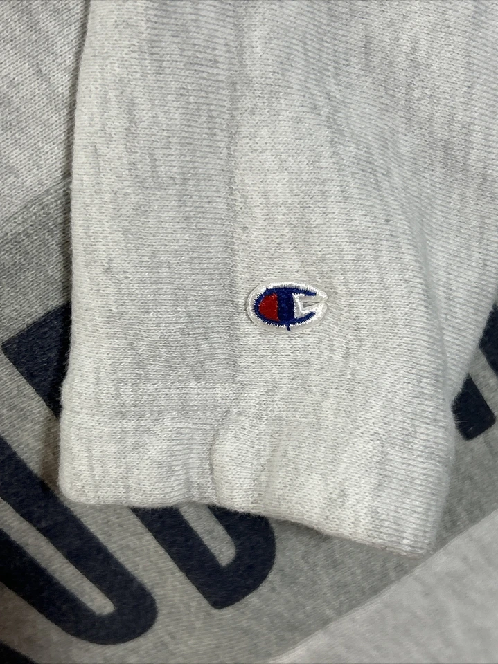 Sudadera con Capucha Recortada Auburn Champion Tejido Inverso XS Gris De Colección War Eagle Tigers Foto 3 de 4