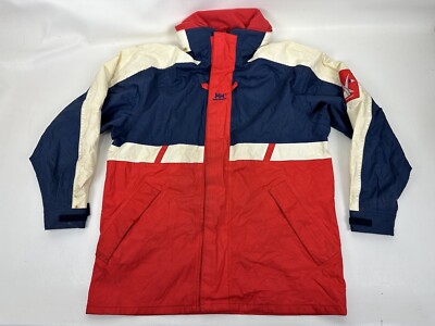 Helly Hansen Sailing Ski Jacket Men's M 50-52 Chest Hidden Hood