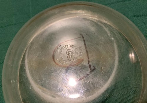 Vtg PYREX Glass Bowl Floral Etched Silver Plated 3 Piece Serving Dish USA E-31 - Picture 6 of 12
