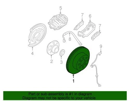 Rotor de freno de disco genuino GM 2007-2014 Chevrolet Cadillac GMC Escalade 22968231 Foto 3 de 3