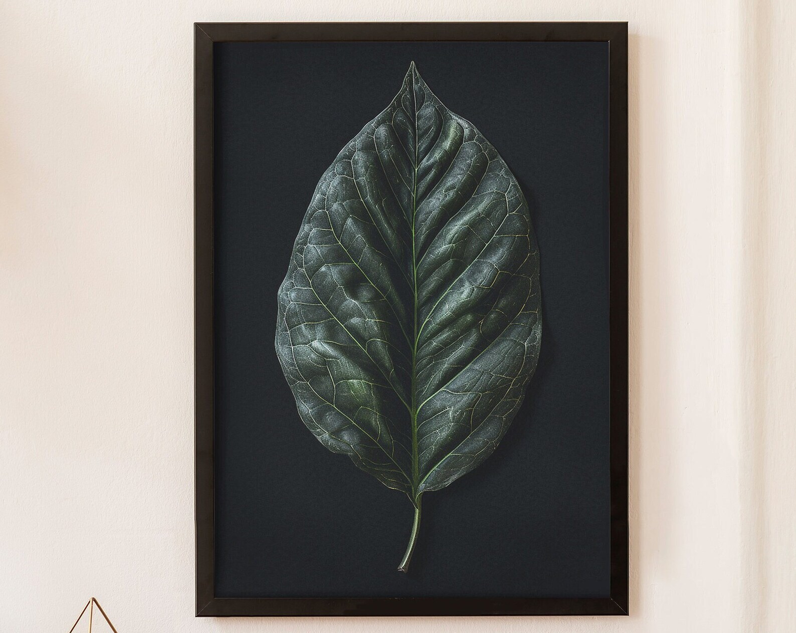 Basil Ink Drawing On Dark Background Botanical Poster Print At Home Wall Art