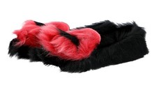 AUTH LUXURY PRADA SLIPPERS SHOES 1D892H BLACK PONY FUR NEW