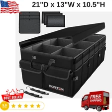FORTEM Car Trunk Organizer, Collapsible Multi Compartment Car Organizer
