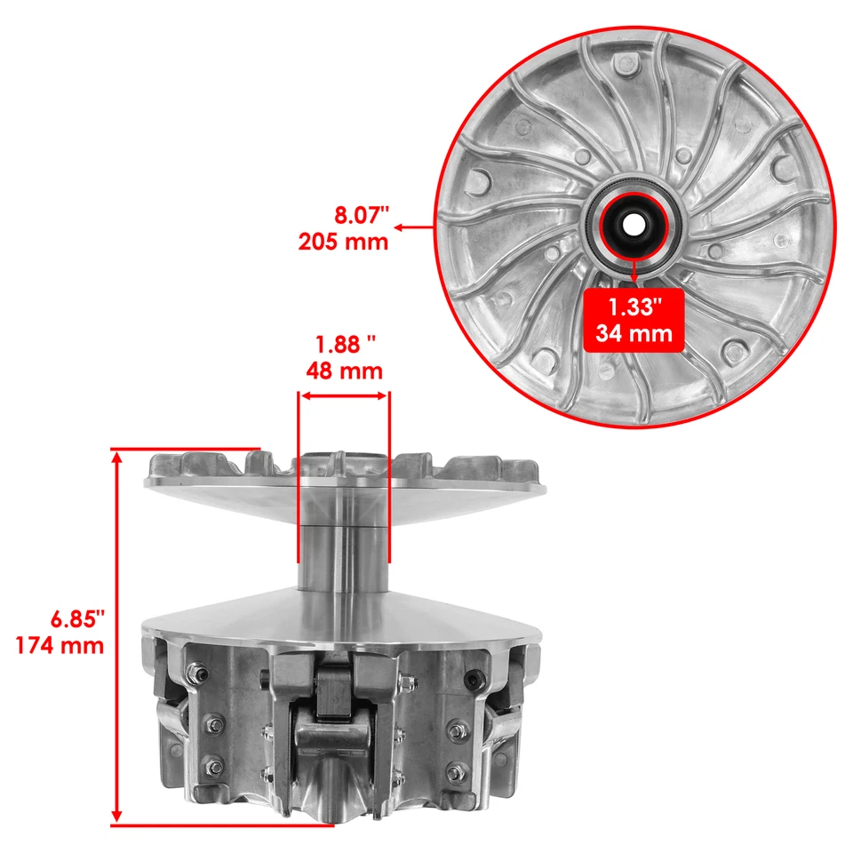 Embrague y perno primario para Can Am Maverick X3 Turbo 17-21 420280461 420841161 Foto 2 de 4