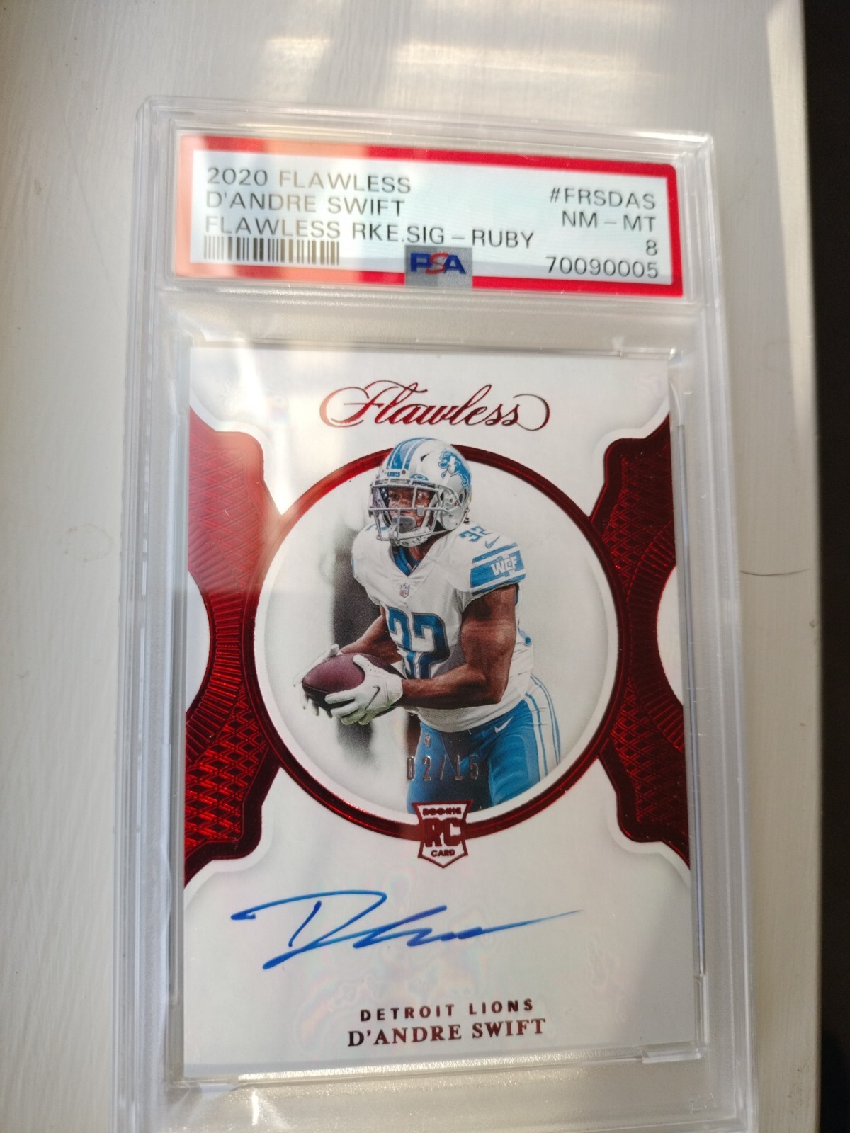 D'Andre Swift Panini Flawless Rookie Signatures #FRSDAS Ruby