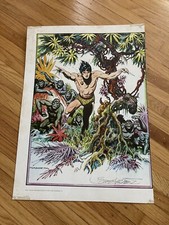 Tarzan of the Apes by burne Hogarth 1972 CARD STOCK POSTER 15"X22"signed ￼