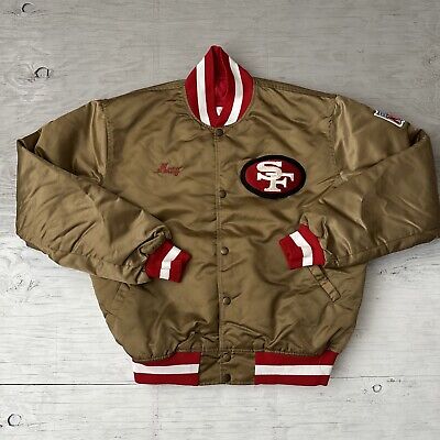 Vintage 90s NFL Starter Pro Line San Francisco 49ers Satin Jacket Size Large