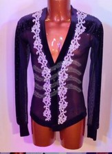 M522 Men Ballroom Latin/Rhythm/ Salsa Competition Dance shirt black L