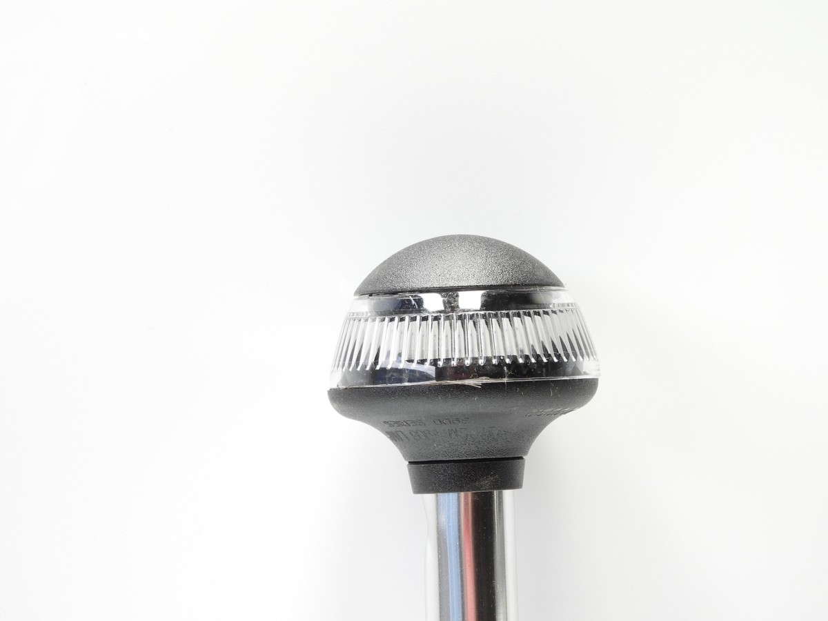 For Boat Pactrade Marine Black Rubber Cap 2-Prong Pole Base Silver Top Socket Plug In Stern Light - Foto 5