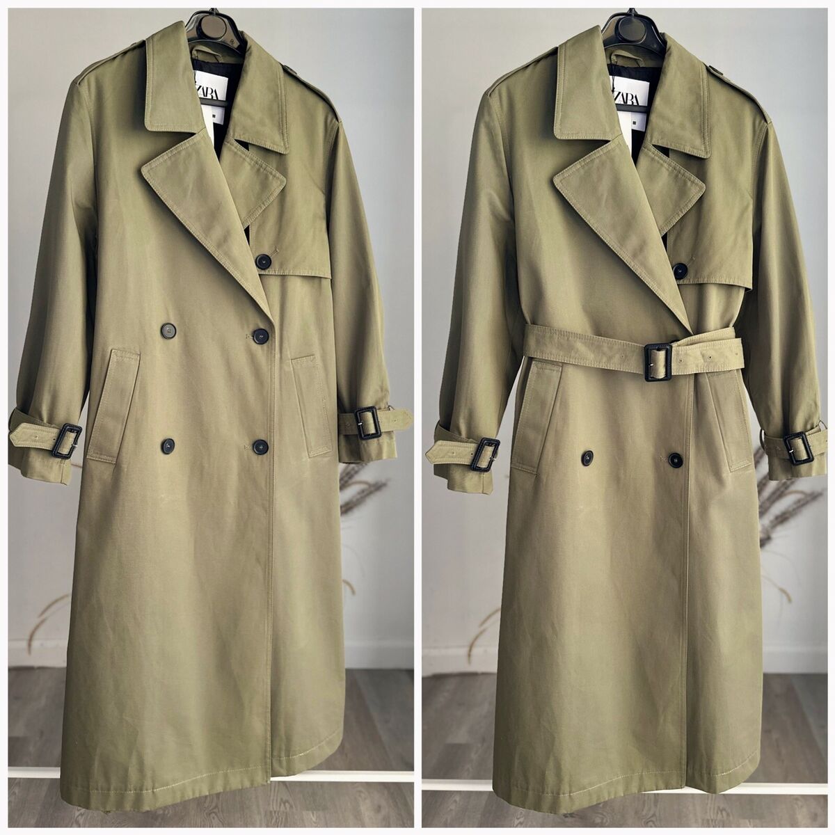 ZARA LONG COTTON TRENCH COAT KHAKI NWT S M | eBay ZARA LONG COTTON TRENCH COAT KHAKI NWT S M | eBay