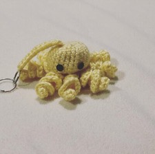 crocheted Octopus Keychain