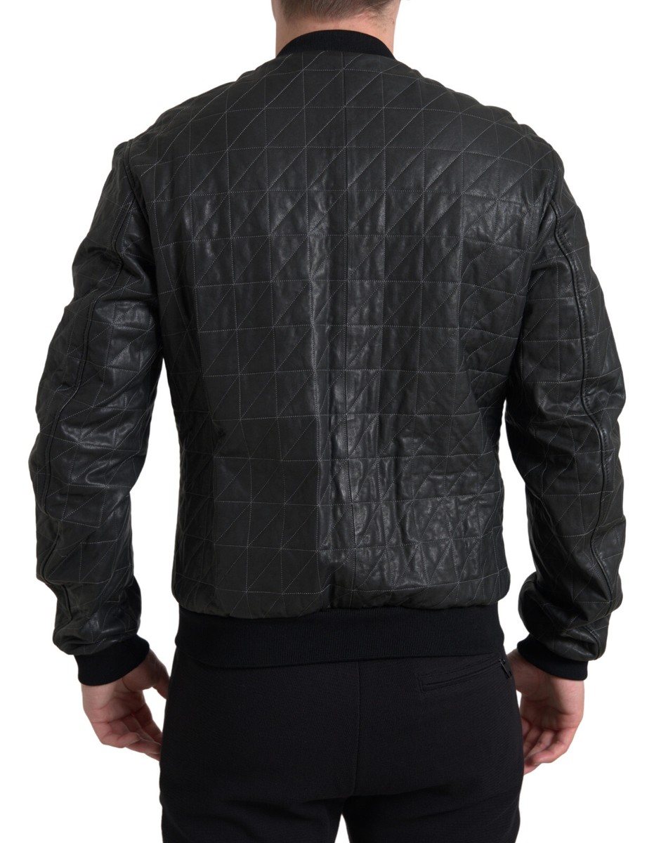 DOLCE & GABBANA 黒 レザージャケット 44 DOLCE&GABBANA ドルチェ&ガッバーナ レザージャケット サイズ44