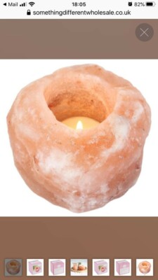 Natürlicher rosa Himalaya Steinsalz Teelicht Kerzenhalter