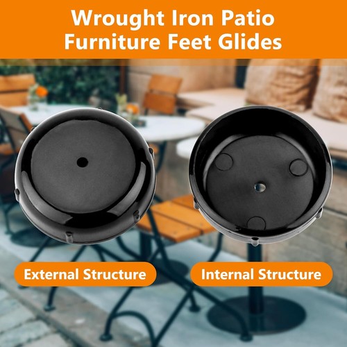 Paquete de 24 tapas redondas de plástico para muebles de patio de hierro forjado de 1-1/2 pulgadas para exteriores - Imagen 3 de 12