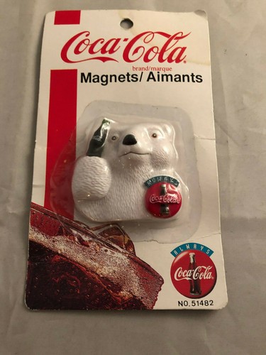 NEW COCA-COLA MAGNET W/POLARBEAR AND COUTURE COKE BOTTLE - Picture 2 of 3