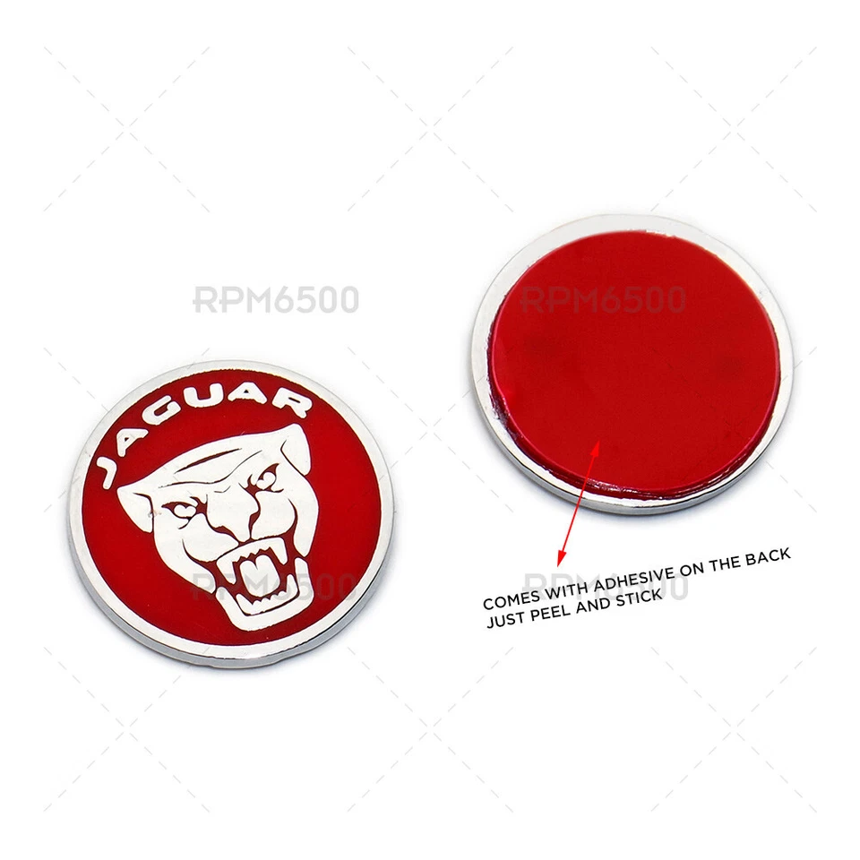 Jaguar XJ XE XF F-Pace Wiper Switch Decoration Button Emblem Sticker Badge Red - Image 3 of 4