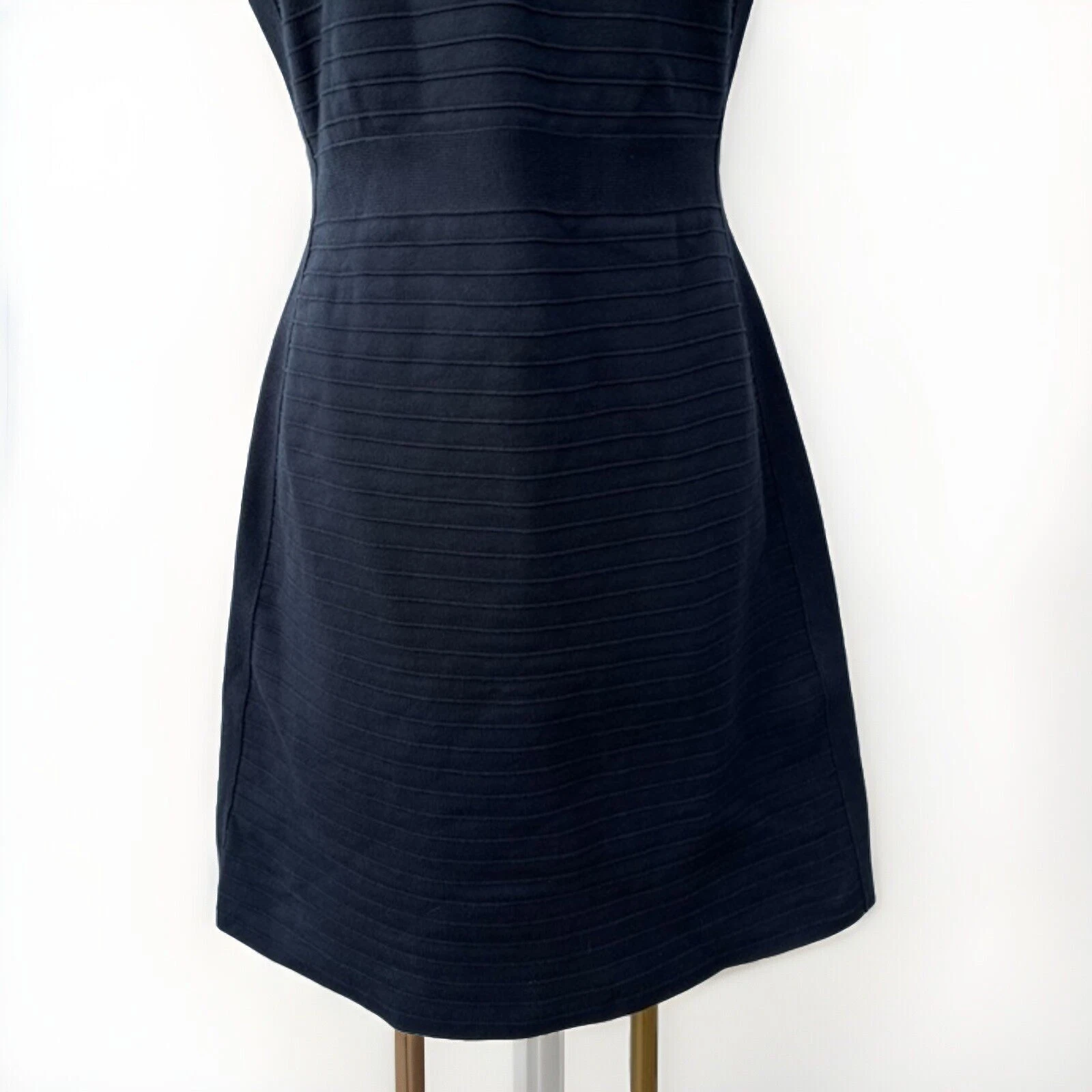 Abito donna Tory Burch piccolo body maglia righe tubino senza maniche ufficio