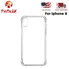For Apple iPhone X/XS Crystal Clear Ultra Thin Slim Soft Cover Phone Case USA