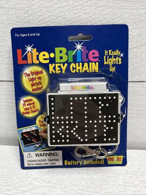 Vintage 1999 Fun4All LITE BRITE Keychain Portable Handheld Travel New Sealed 