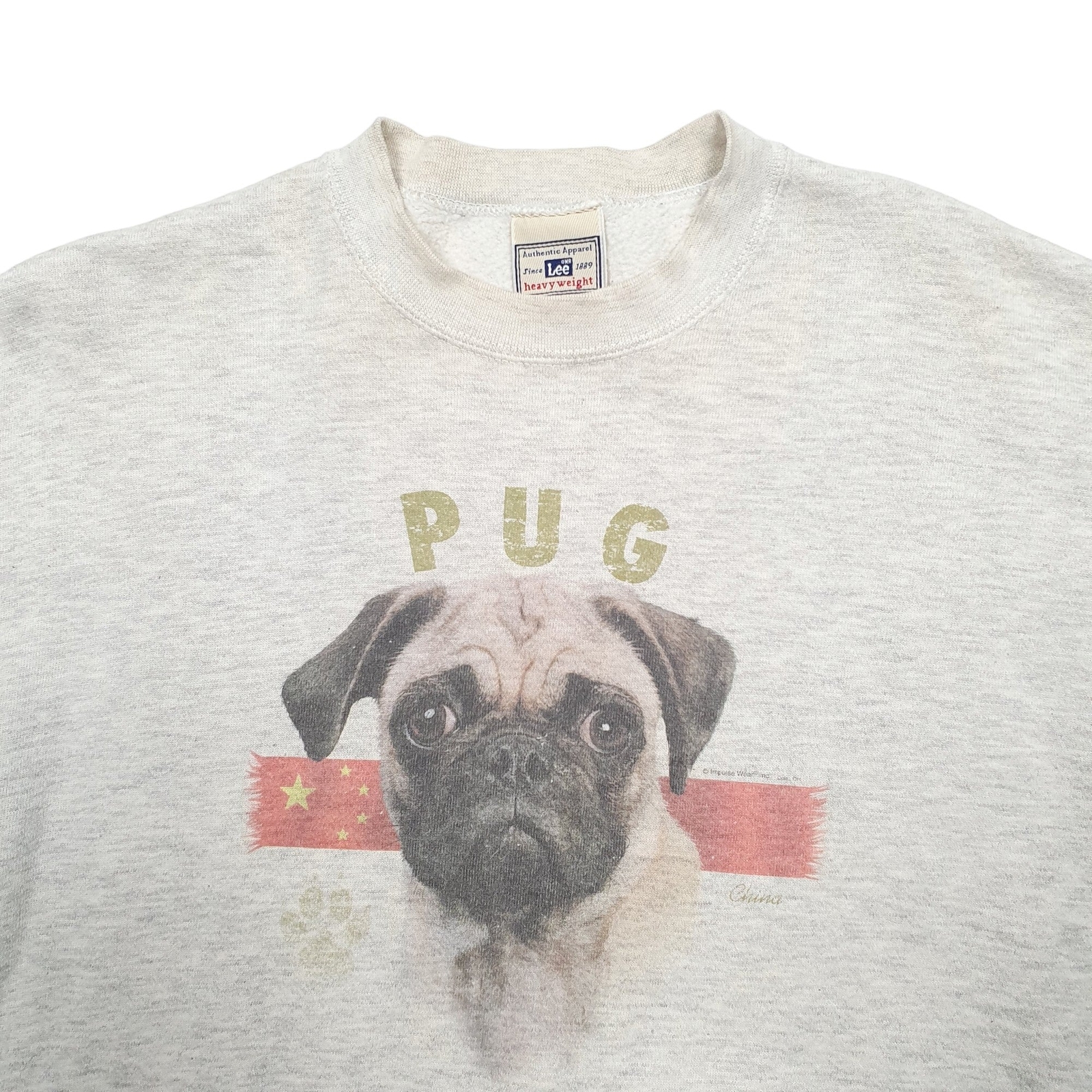 LEE Crewneck Pug Jumper Sweatshirt Mens L image 2