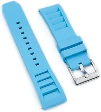 StrapHabit Quick Release Vented Rubber Watch Strap Band FKM Vent 20mm 22mm.