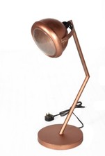 Unique Look Lacquered Iron Round Table Lamp in Antique brown for Bedroom Office