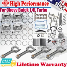 Engine Rebuild - Gasket Piston Conrods Timing Chain Set For GM LUJ, LUV 1.4Turbo