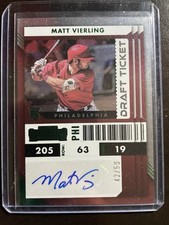 2022 Panini Contenders Matt Vierling Draft Ticket Auto Green /50 RC Rookie