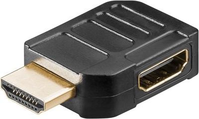 goobay 65745 HDMI Winkeladapter 90 Grad/Vergoldete Kontakte / 90° Winkel /... 