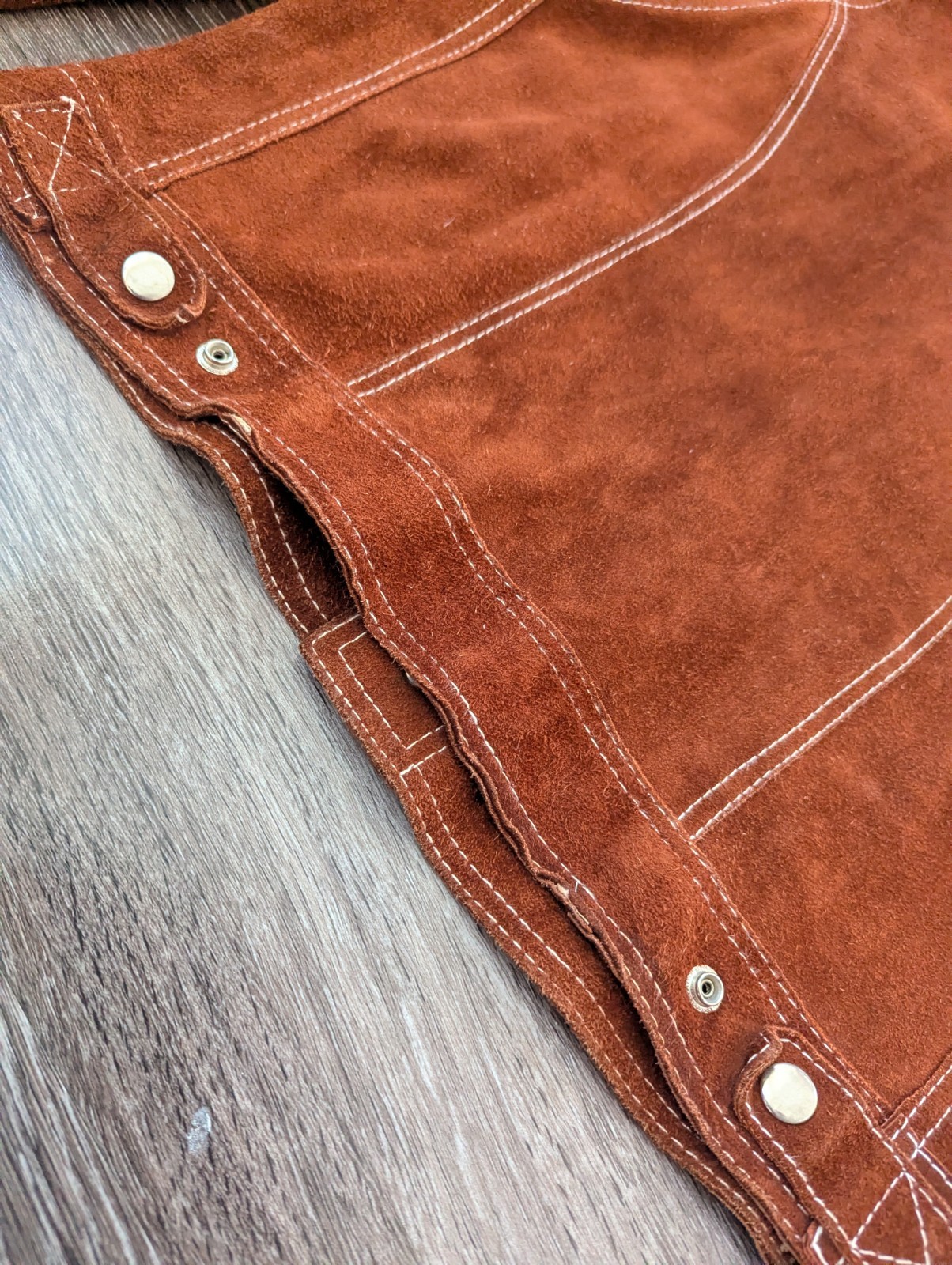 Vintage Brown Suede Button Front Basic Jacket Men… - image 10