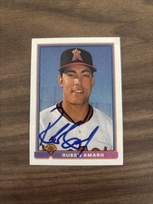 Angels Ruben Amaro Signed Autographed 1991 Bowman Mint