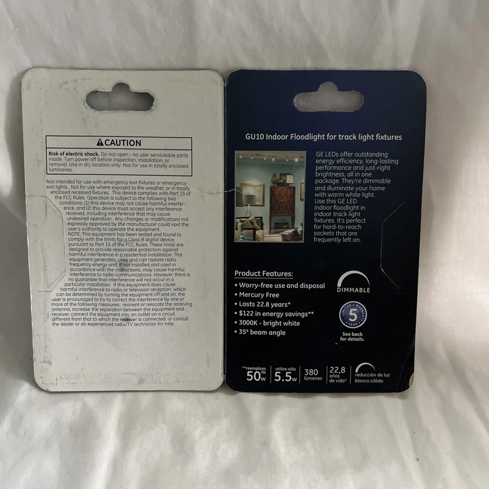 GE LED Bright White Indoor Floodlight GU10 5.5W Replaces 50W Dimmable 120V NEW - Image 3 of 4