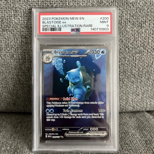 Pokémon Blastoise ex 200/165 SV151 151 Special Illustration Rare Holo PSA 9