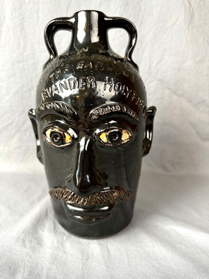 Robert Jackson Folk Art Pottery Face Jug Mike Tyson Evander Holyfield Ear Bite