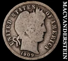 1909-D Barber Dime- Silver- Semi Key Better Date No Reserve #J828