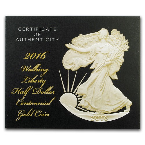 2016-W 1/2 oz Gold Walking Liberty Half Dollar Centennial (w/OGP) - Picture 4 of 5