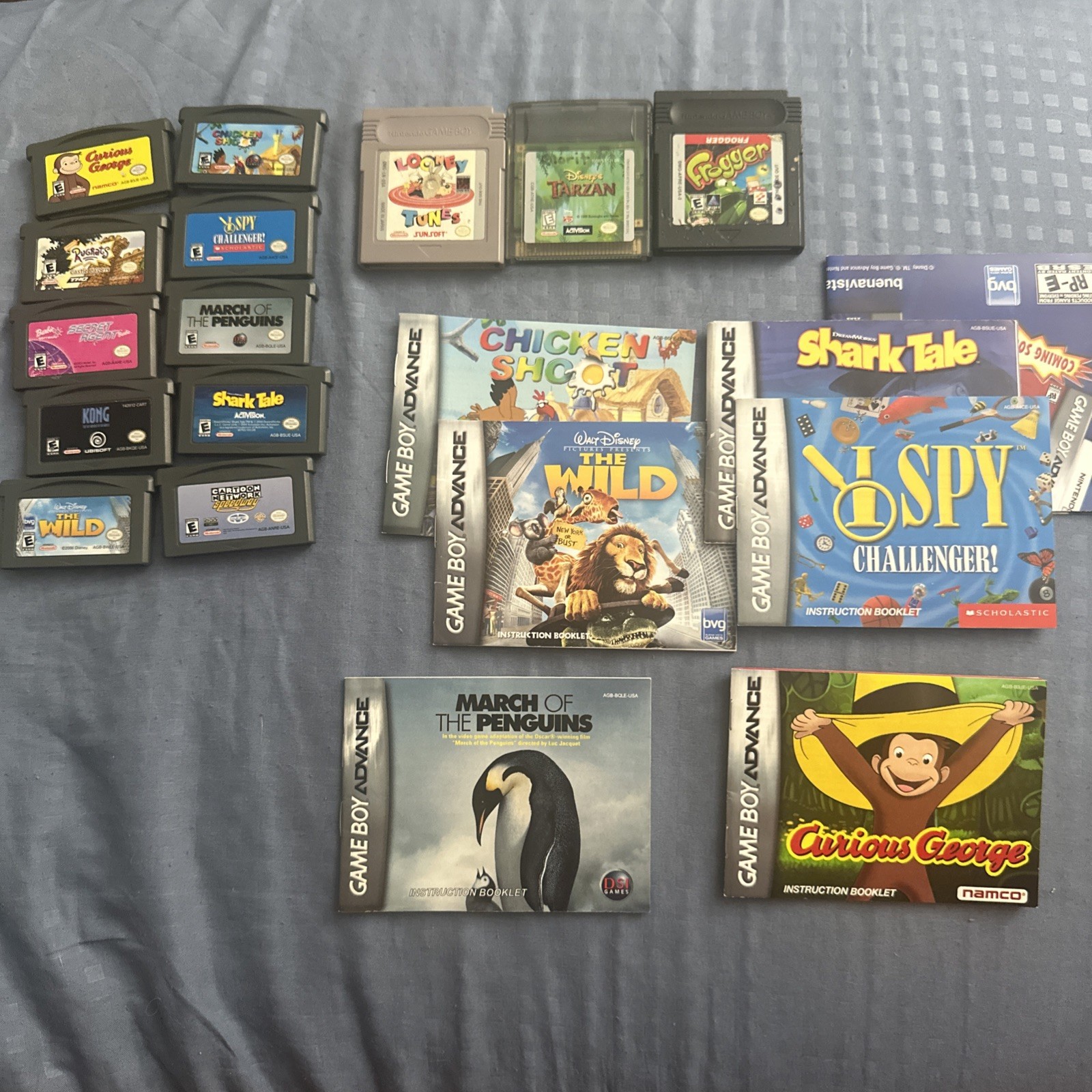 Nintendo Gameboy, Gameboy Advance, And Gameboy Color Lot Of 13 games