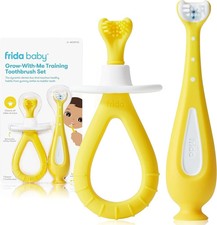 Frida Baby Grow-With-Me Baby Toothbrush Training Set  Infant to Toddler Toothbr