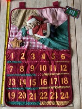 Holiday Advent Calendar - Holiday's Past & Present - Santa - Cloth - 23"
