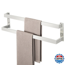 Alise Double Towel Bar 24" Wall Mount Stainless Steel Bathroom Rack Heavy Duty