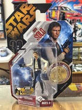 Star Wars 30th Anniversary Han Solo Figure Ultimate Galactic Hunt Gold Coin  11