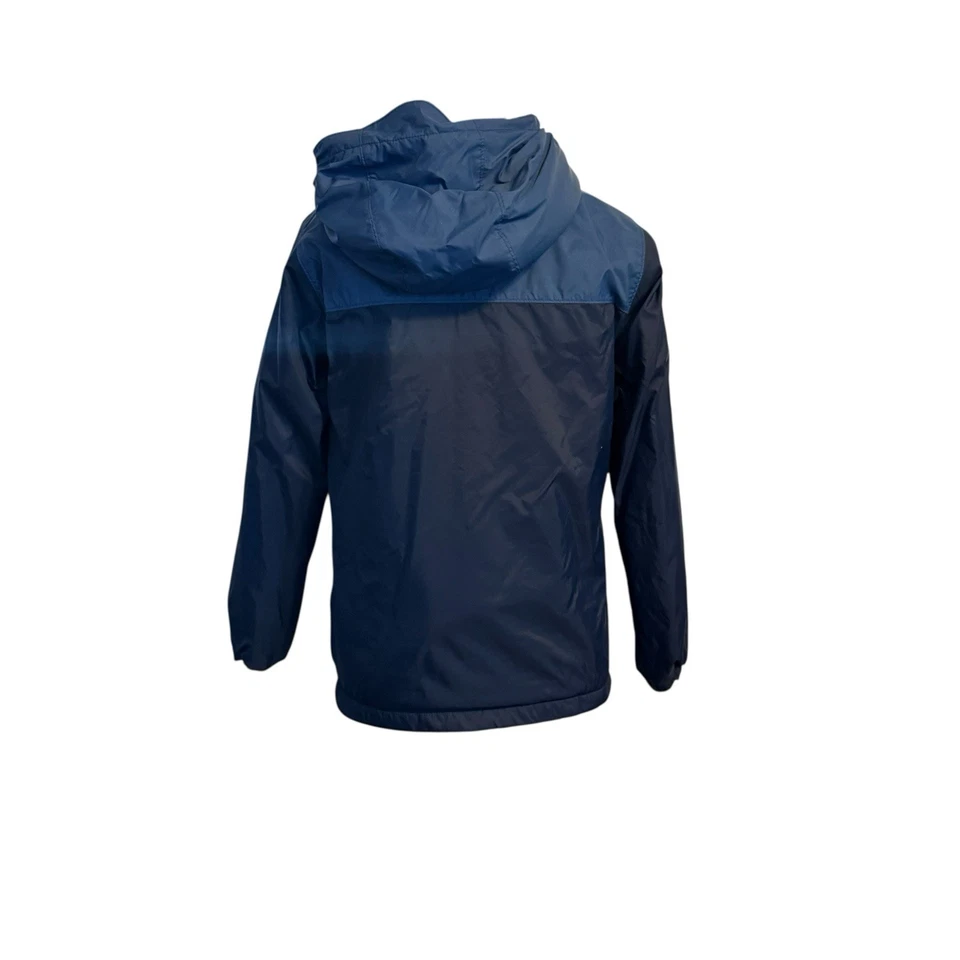 Columbia Boys Blue Full Zip Hooded Fleece Jacket with Nylon Panels Size Large - Image 2 of 4