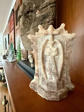 Antique Grand Tour 18th Century Temple Or Alter Piece Italy Marble Sculpture